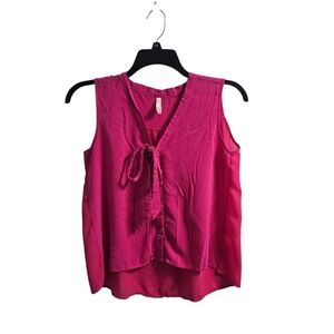 Cool Story Pink Tank Top Rayon Blouse Women's Large
